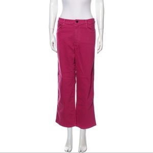 SIMON MILLER Women's Size 32 Pink High-Rise Wide Leg Jeans Cotton New with Tags